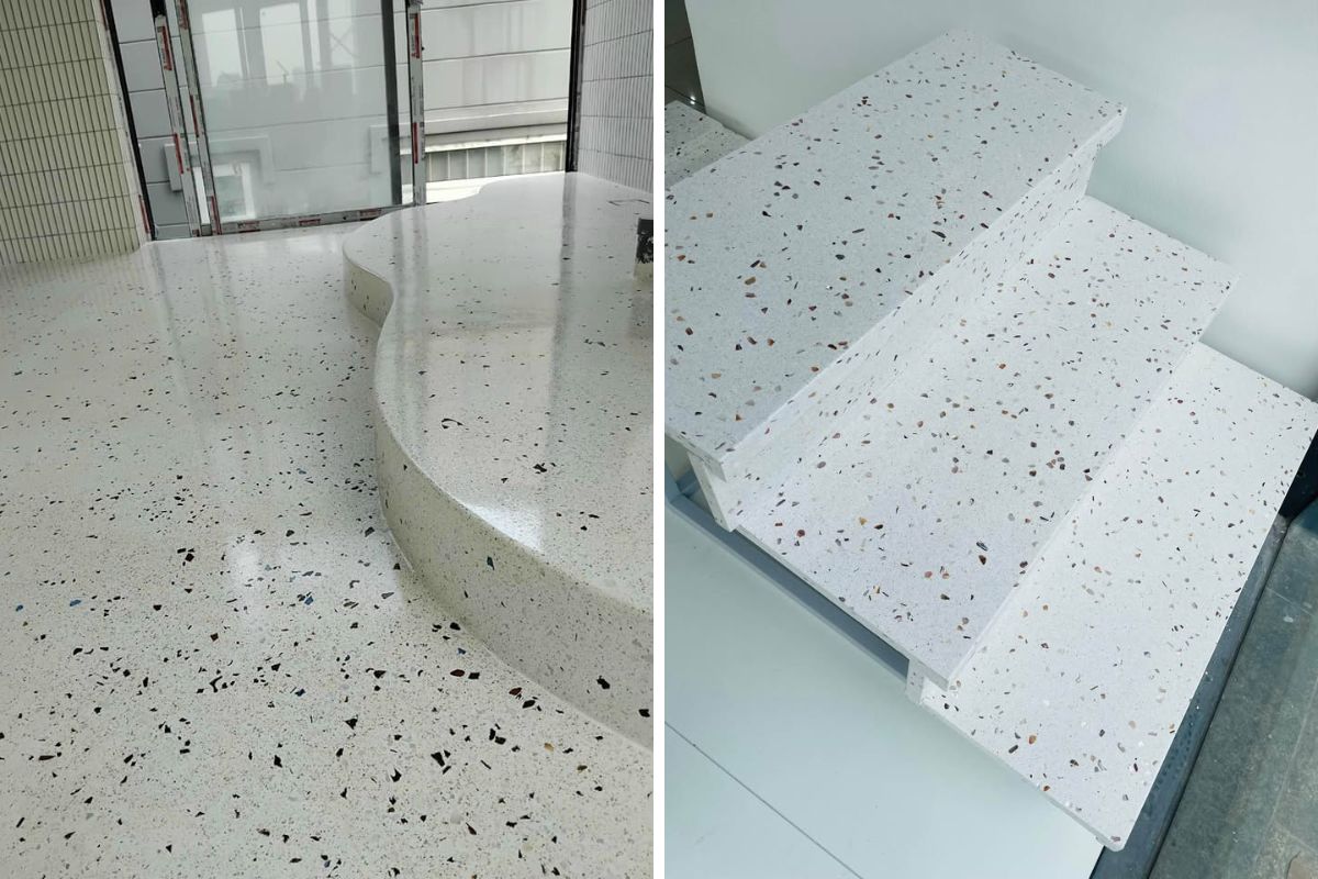 Thi công sản phẩm đá mài terrazzo